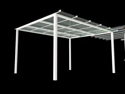 3d model Louver Hanger Rod Canopy carport 3D model