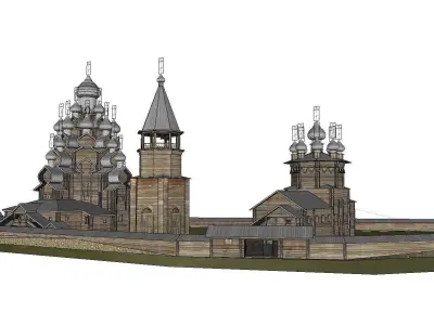 Architecture-Religion-God-Culture-Temple-0123 medieval castle... 3D model