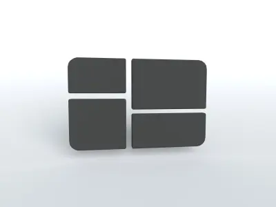 Windows 1 Logo v1 004 Free low-poly 3D model