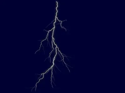 Realistic 3D Lightning CA-06 Low-poly 3D model