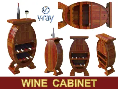 Wonderful Wine cabinet 3D model