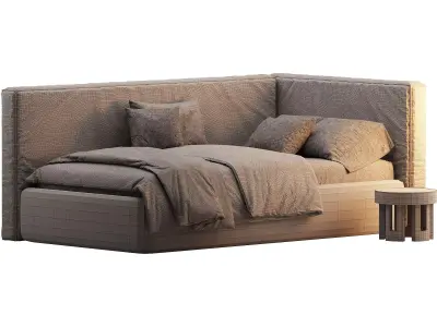 Kids bed 10 Low-poly 3D model