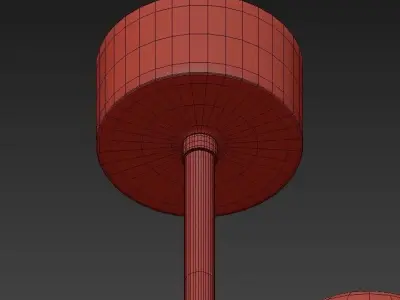 Dalls chandelier with balls hanging from it 3D model