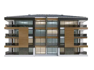 Modern Residential Building 17 3D model
