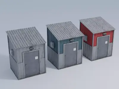 Utility Shed with 4K and 2K Textures Low-poly 3D model