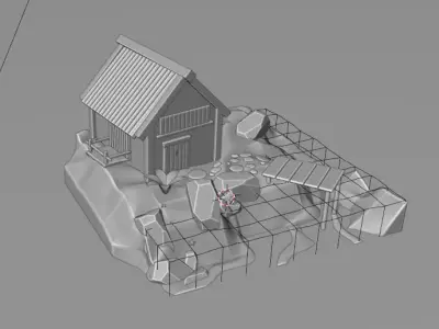 Small Beach Hut 3D model