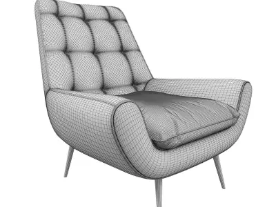 LOUNGE CHAIR GLODIS WHISKEY 3D model