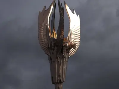 Floating Angel monolith 7 3D model