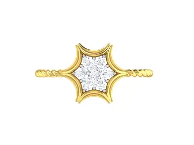 Women Ring Render 3dm STL OBJ FBX Details 3D print model 9