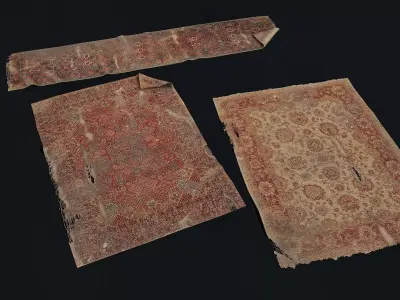 Persian Carpets 4 5 6  Low-poly 3D model