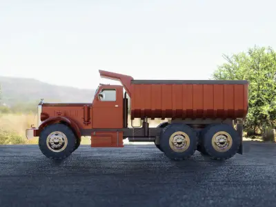 Old Vintage Dump Truck 1940s 1950s 3D model