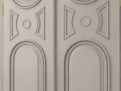 Entrance classic door 30 3D model