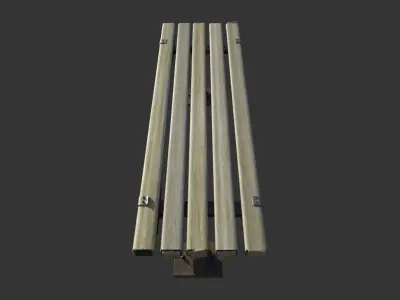Bench Worn Metal  3D model