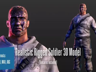 Stylized Rigged Character Low-poly 3D model