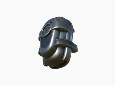 SciFi Backpack C09 Dark Steel - Fashion Character Design Low-poly 3D model