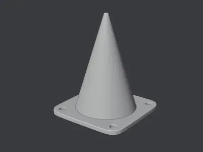Traffic Cone PBR Low-poly 3D Model Low-poly 3D model