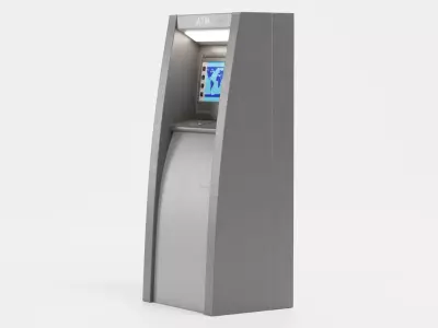 ATM Machine - Standalone Bank Terminal Low-poly 3D model
