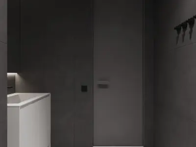 Bathroom design Interior style minimalism 3D model