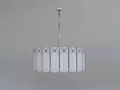 RH CALAMETTE GLASS ROUND CHANDELIER 36 3D model