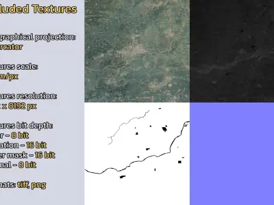 Binzhou China City Landscape 3D Model 3D model