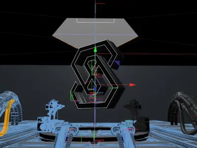 Scifi mechanical LOGO design Spaceship cabin core space  3D model