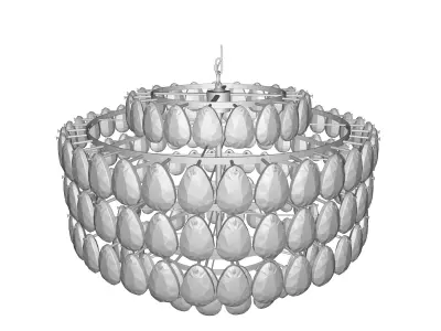 Linden Light Statement Tiered Chandelier 3D model