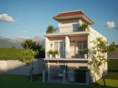 elevation of house 3D model