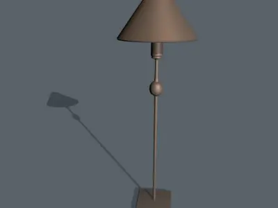 Red Floor Lamp 3D model