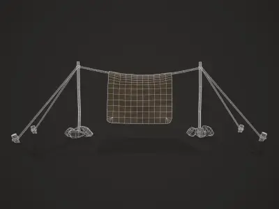 Viking Style Blanket Hanger Low-poly 3D model