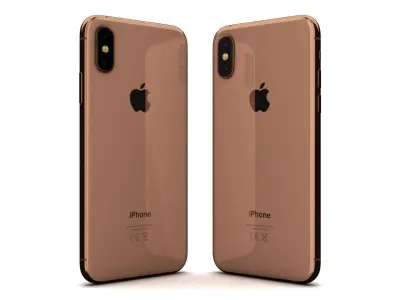 Apple iPhone XS Gold Low-poly 3D model