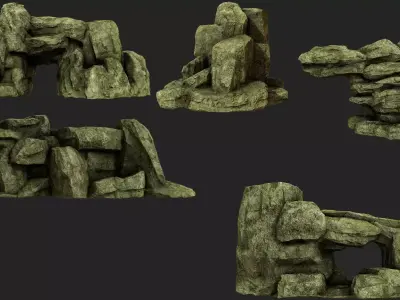 Rock Pack vol 6 Low-poly 3D model