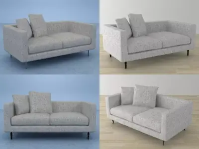 Boutique Double Seater 3D model