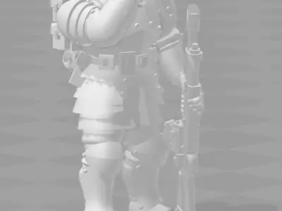 Feudal guard Heavy Weapons teams 3D print model