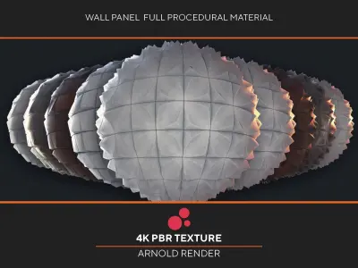 Wall panel  Full Procedural material 3D model
