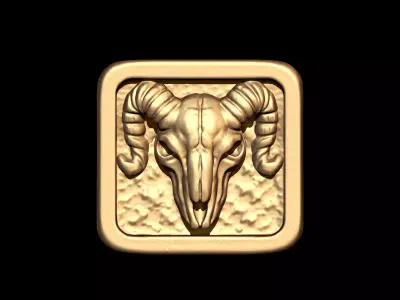 Gothic Aries Animal Bone 3D print model