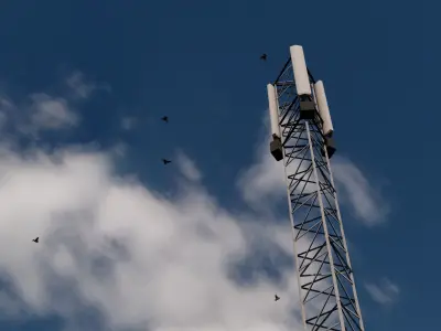 Radio Tower Low-poly 3D model