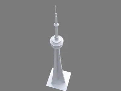 CN Tower toronto Low-poly 3D model