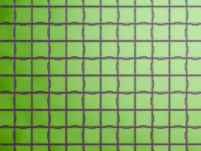 Greenish Metal Plate Sci-Fi PBR Seamless Texture