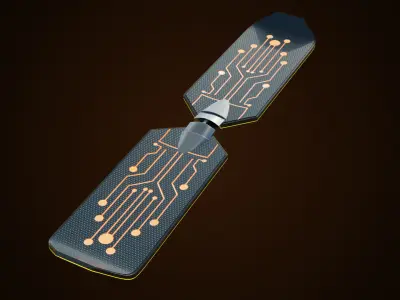 Sic-Fi Hoverboard 4 All PBR Unity UE Textures Included Low-poly 3D model