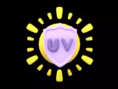 UV Reflection Icon v1 003 Low-poly 3D model