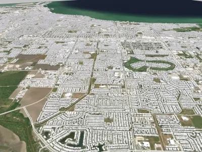 Cityscape Corpus Christi USA  3D model