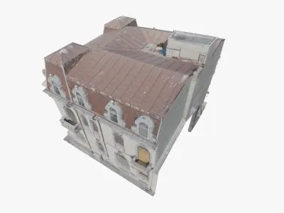 3D Scan Old Building 2 Low-poly 3D model