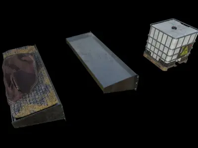 Junk Prop pack Low-poly 3D model