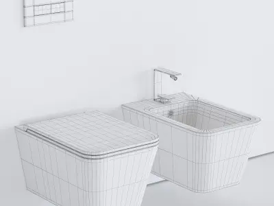 Alice Ceramica Hide Round Wall-Hung WC Low-poly 3D model