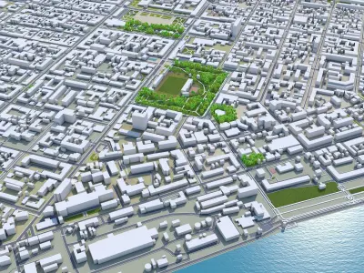 Saratov Russia 60km Low-poly 3D model