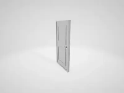Low-poly 3d door Low-poly 3D model