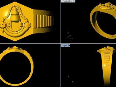 balaji ring 3dm file 3D print model
