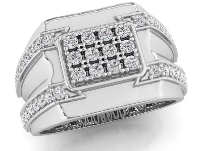 Small fancy mans ring 3D print model shop