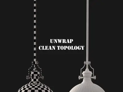 light-08 industrial pendant light with copper finish 3D model