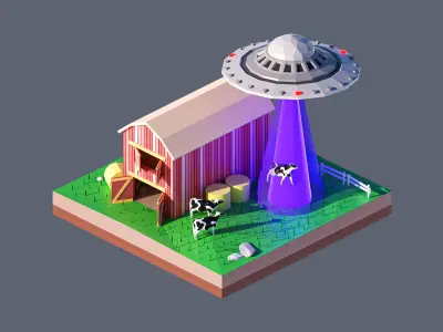 land 62A Low-poly 3D model